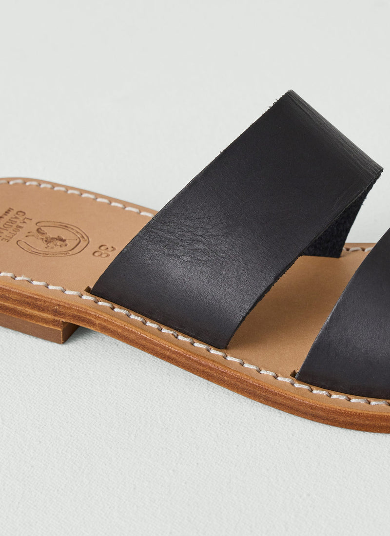 La Botte Gardiane Marcelle Leather Sandals | Black
