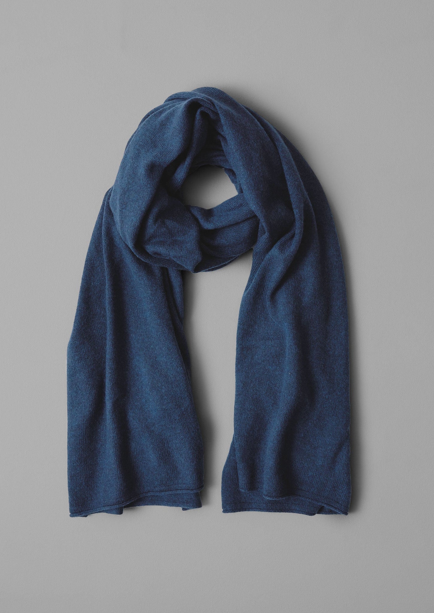 Cashmere Wool Wrap Scarf | Navy