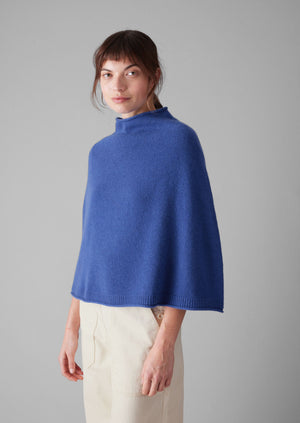 Fine Wool Cashmere Poncho | Bilberry