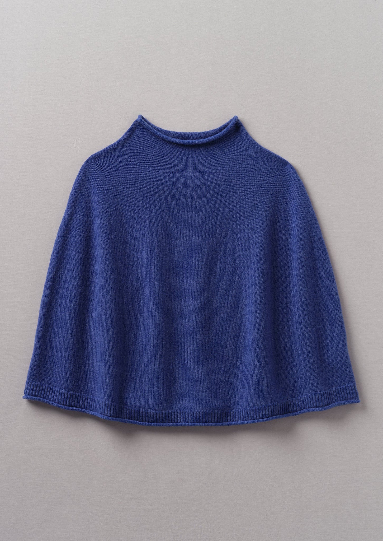 Fine Wool Cashmere Poncho | Bilberry