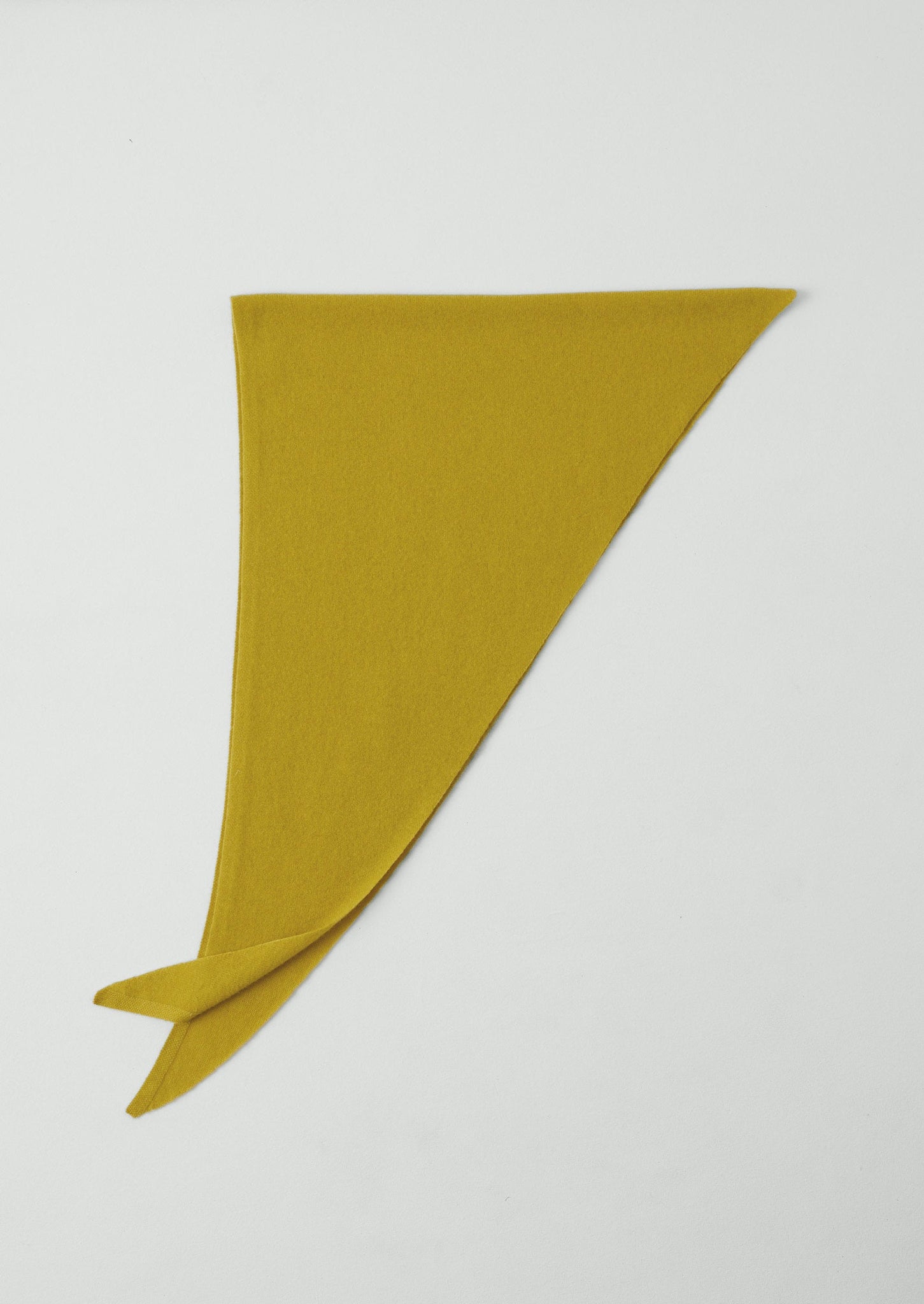 Wool Cashmere Large Bandana | Yellow Moss
