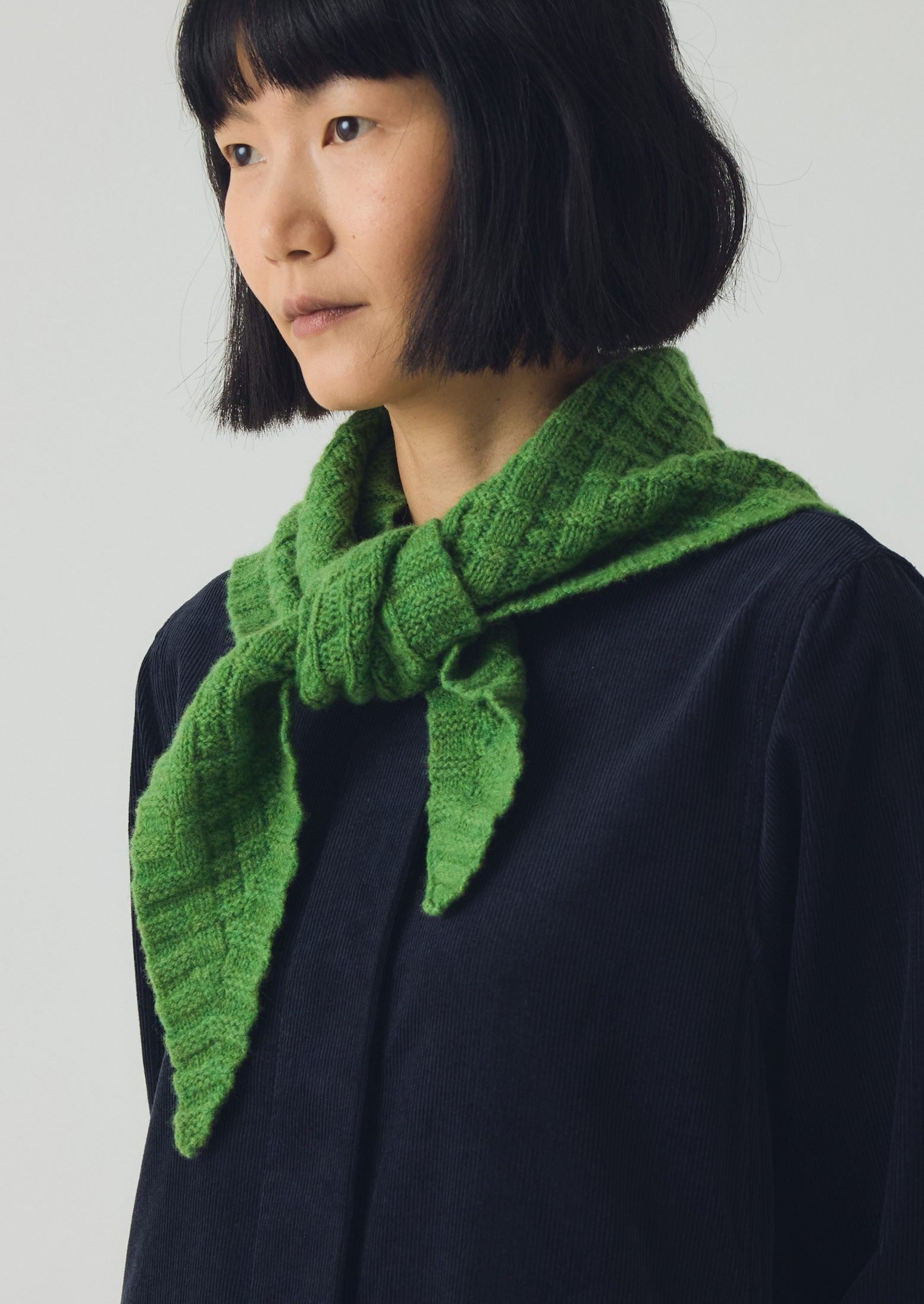 Knitted Wool Bandana | Garden Green | TOAST
