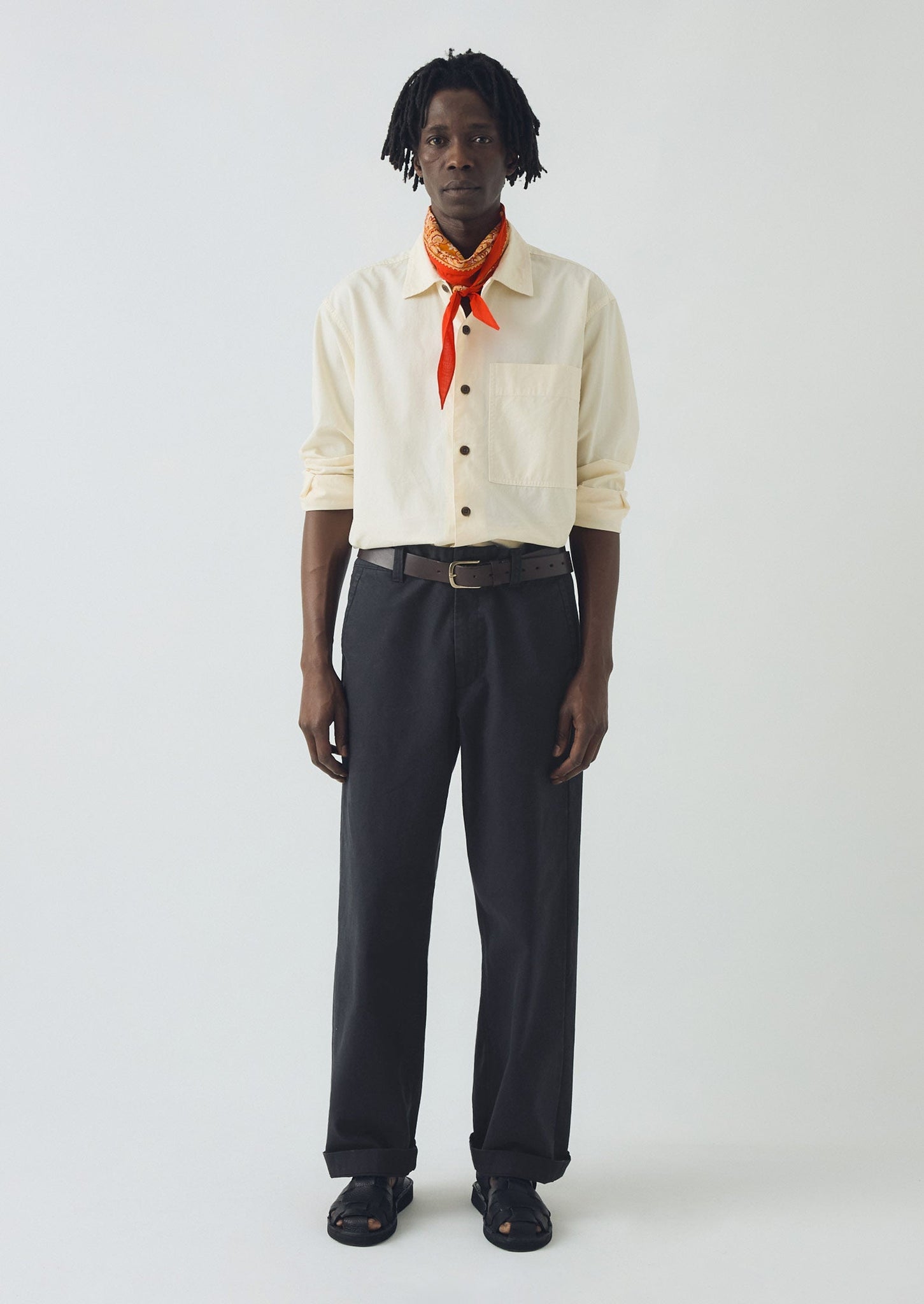 Paisley Print Cotton Bandana | Nasturtium