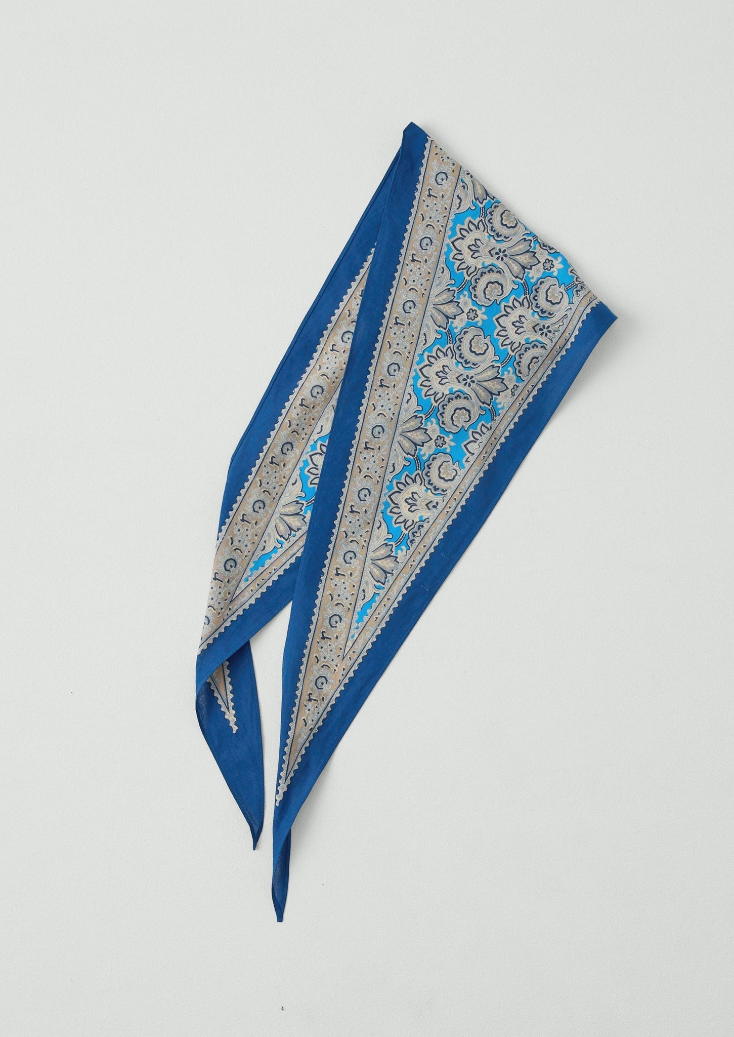 Paisley Print Cotton Bandana | Ink Blue