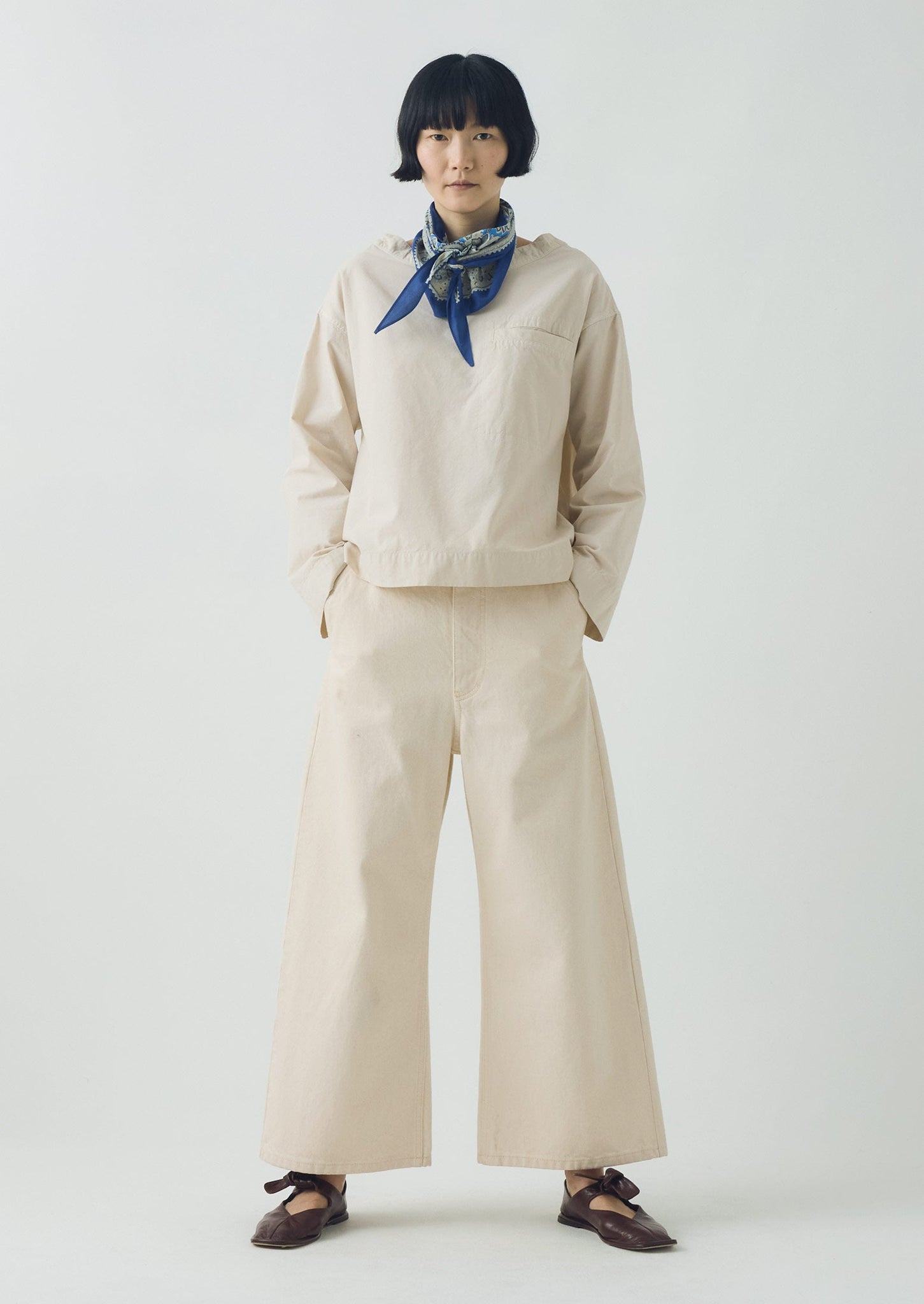 Paisley Print Cotton Bandana | Ink Blue