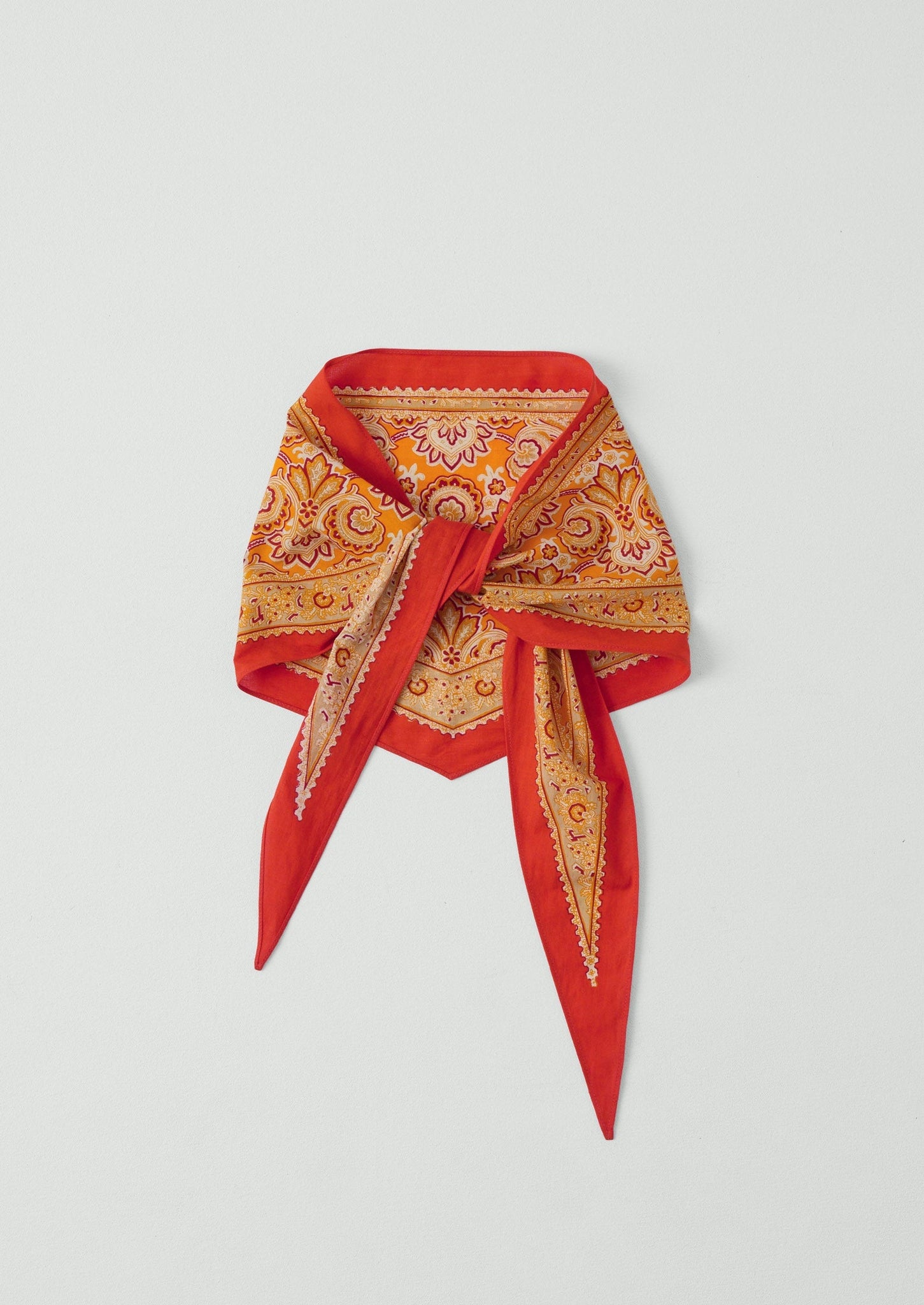 Paisley Print Cotton Bandana | Nasturtium