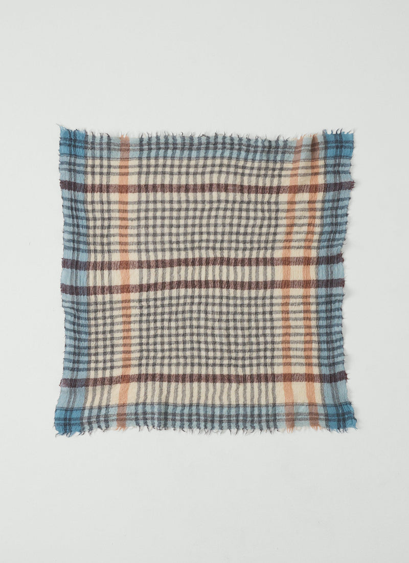 Pantry Check Boiled Wool Scarf | Pale Stone
