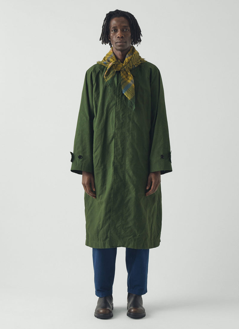 Pantry Check Boiled Wool Scarf | Olive
