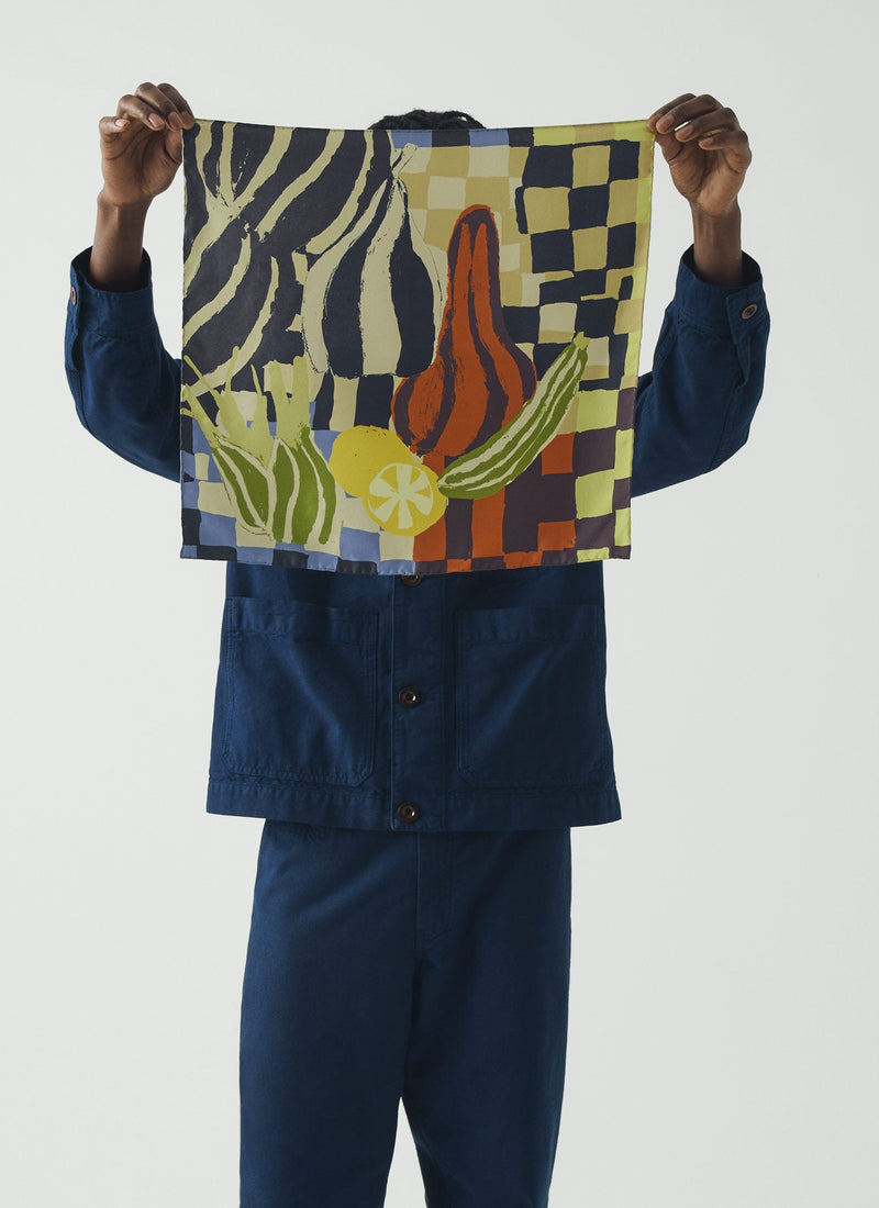 Abstract Still Life Silk Bandana | Multi