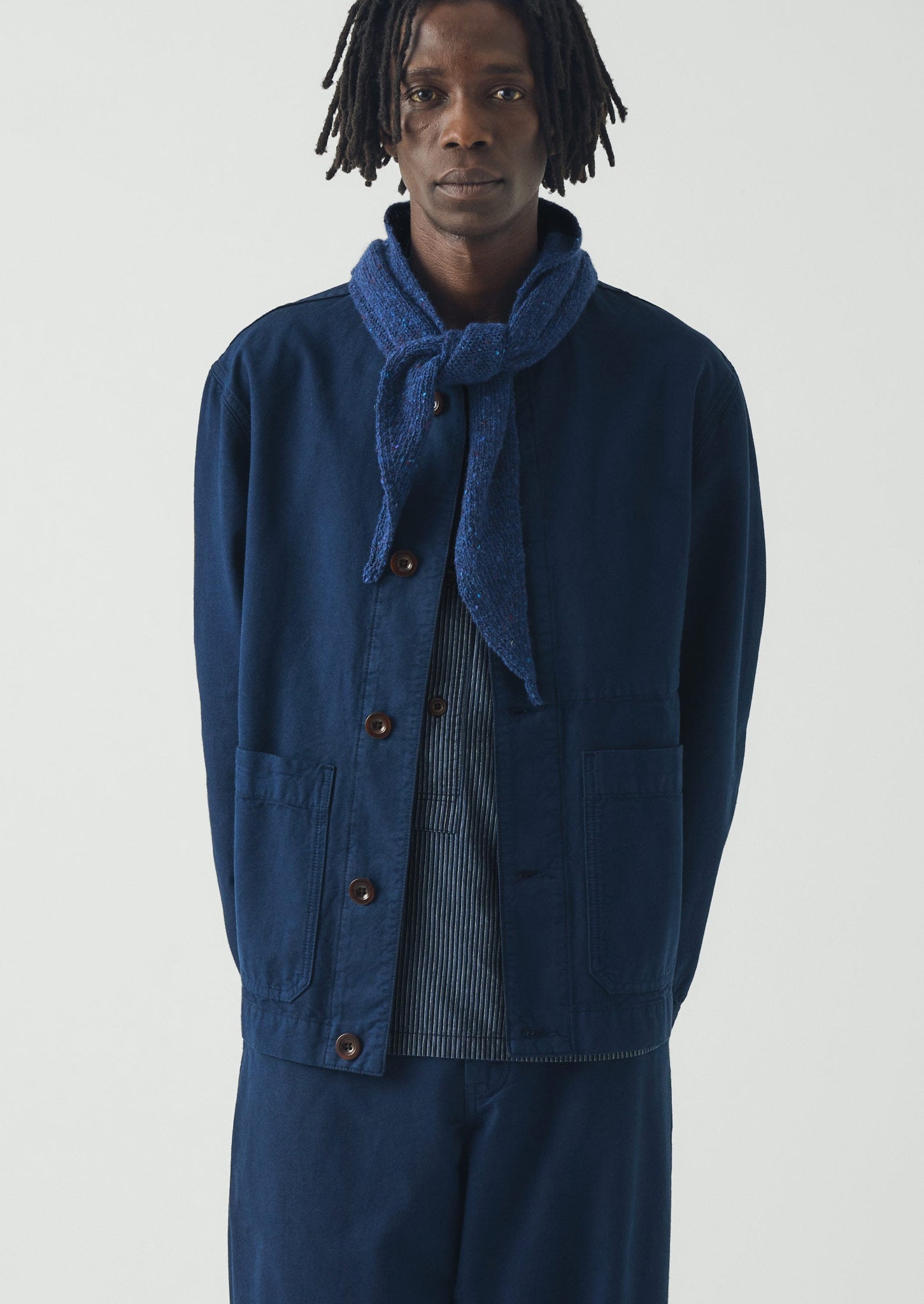 Donegal Merino Bandana | Ink Blue