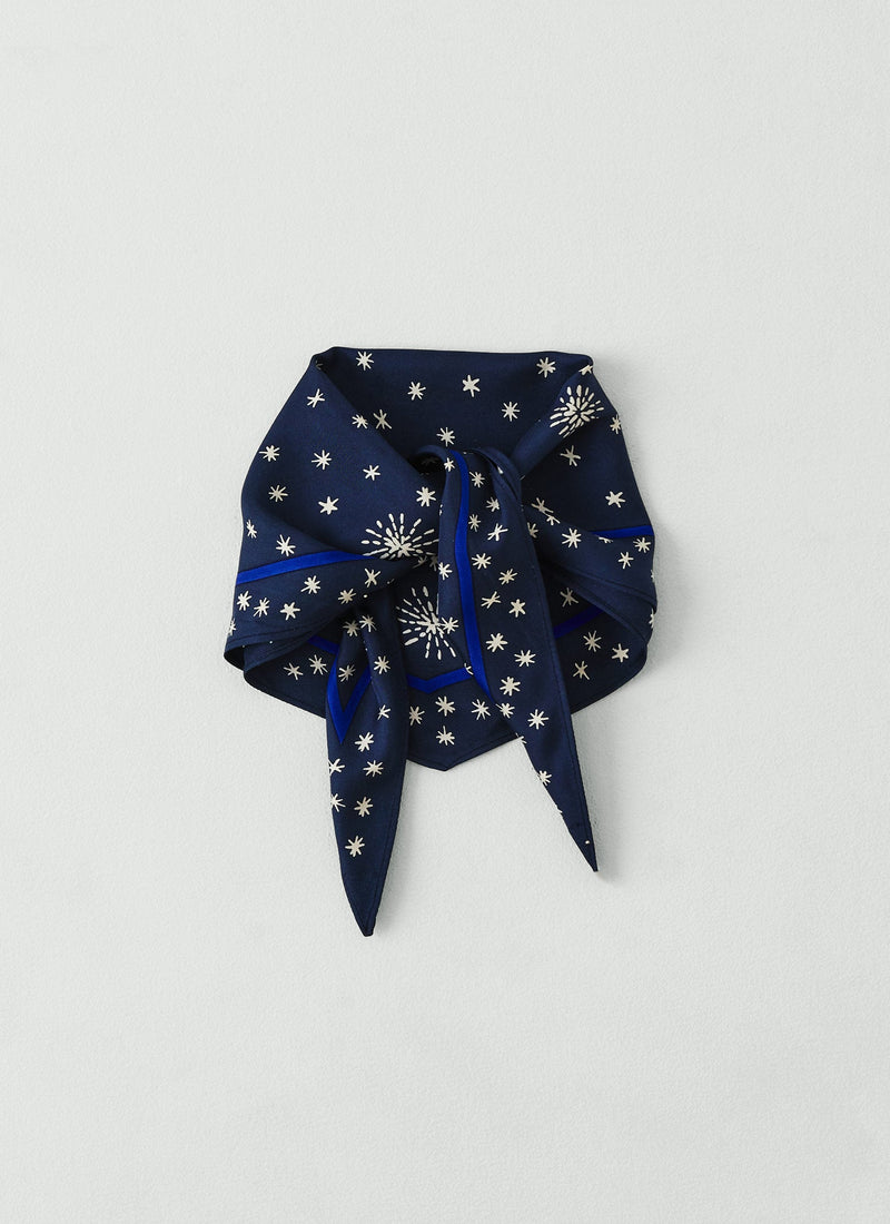 Fireworks Silk Scarf | Slate