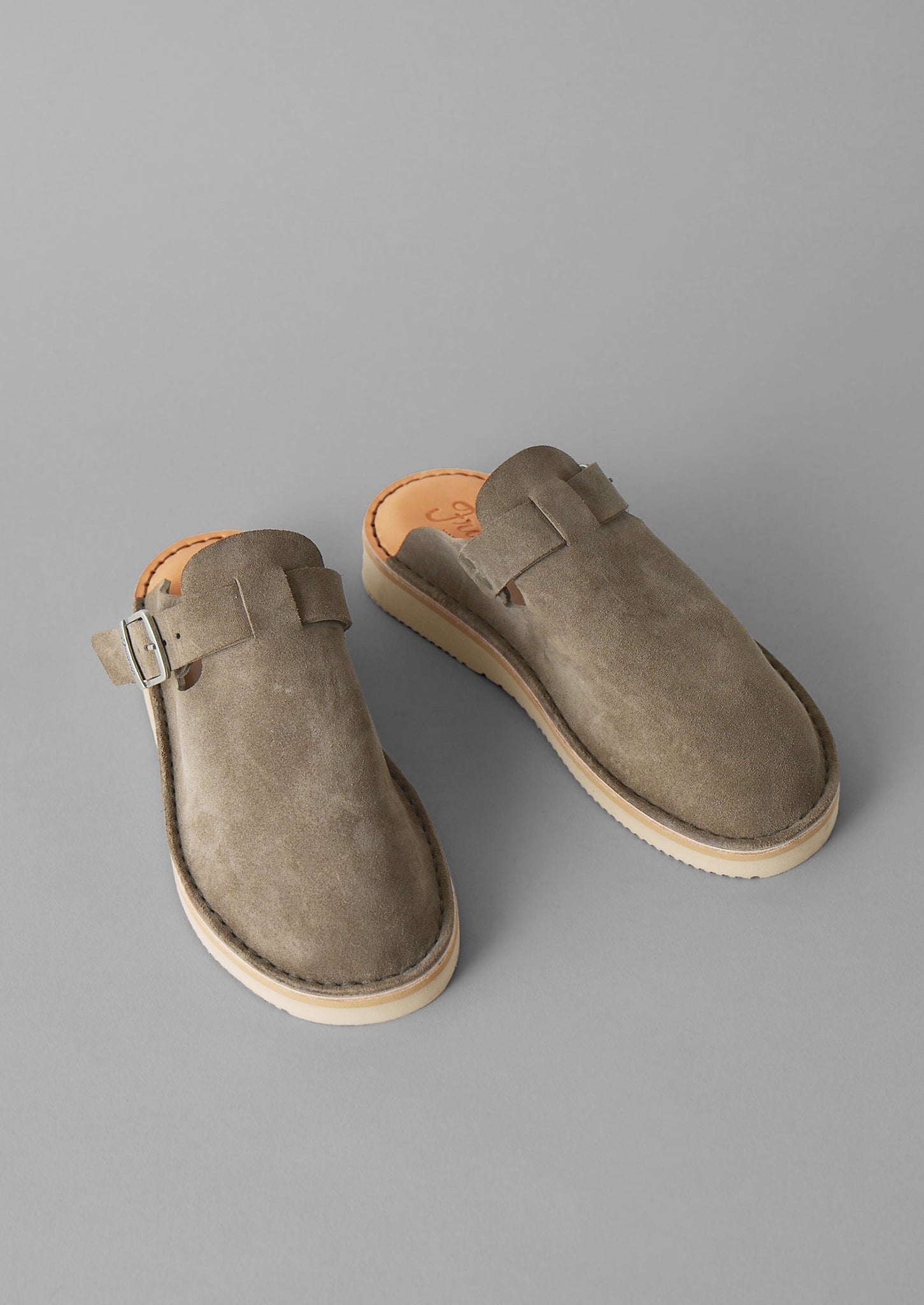 Fracap Suede Mules | Grey