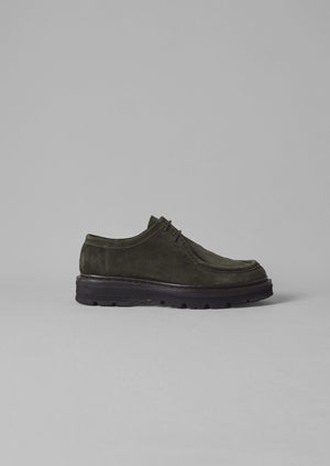 Sturlini Suede Lace Up Shoes | Dark Olive