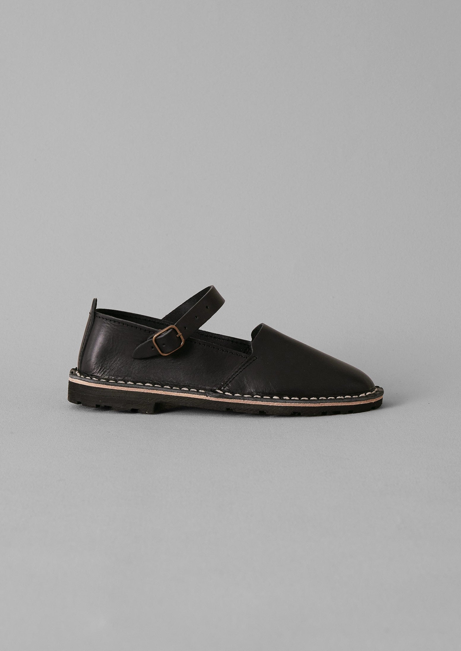Steve Mono Artisan Leather Buckle Shoes | Black | TOAST