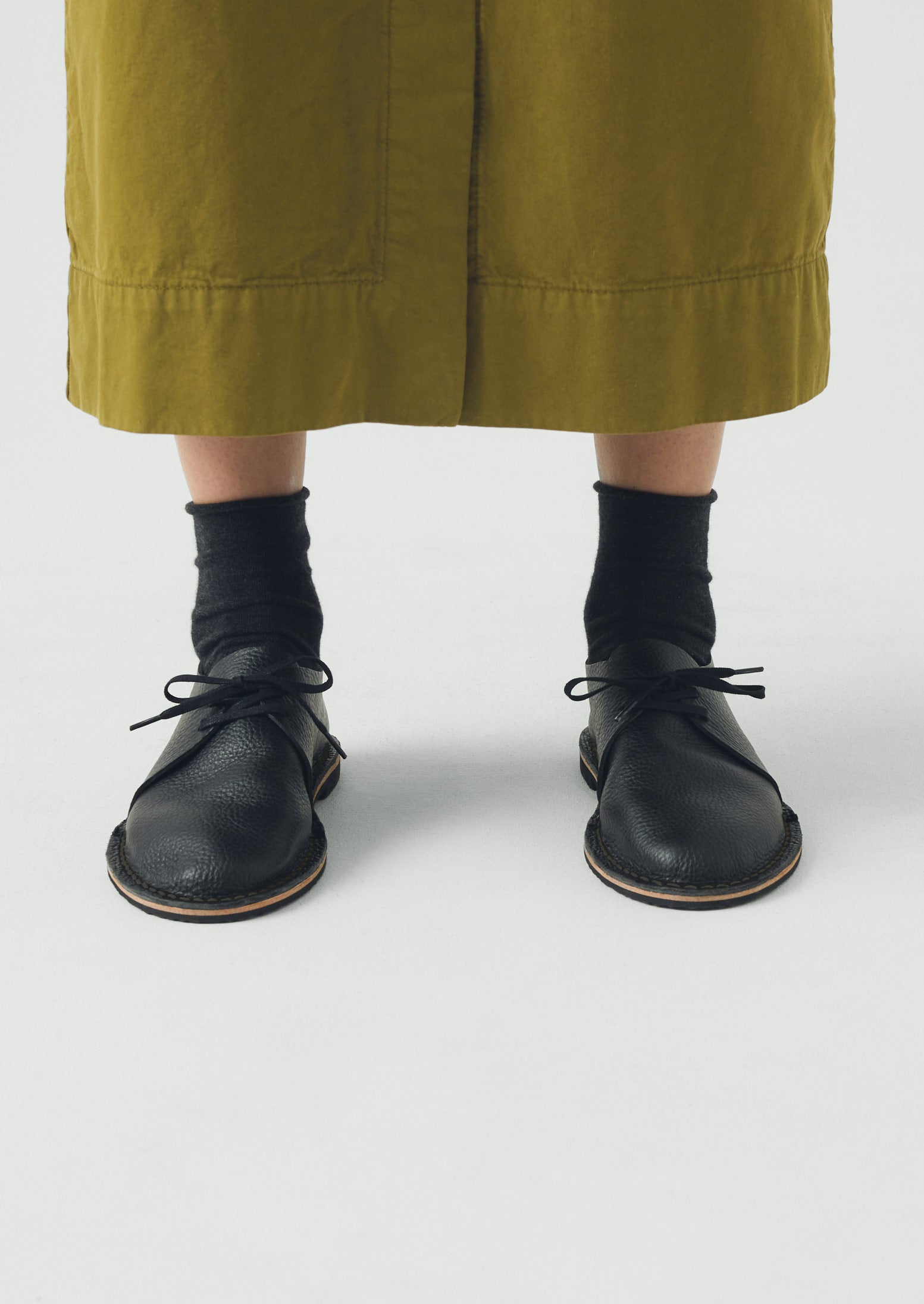 Steve Mono Leather Derby Shoes | Black | TOAST
