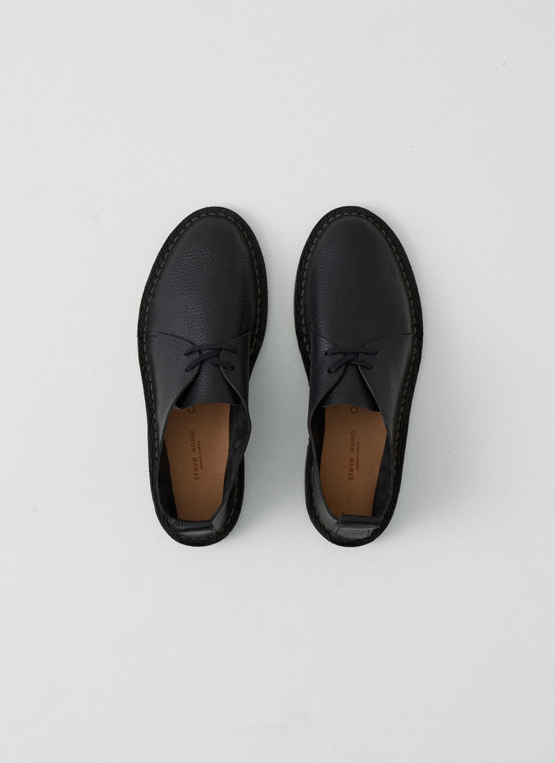 Steve Mono Leather Derby Shoes | Black