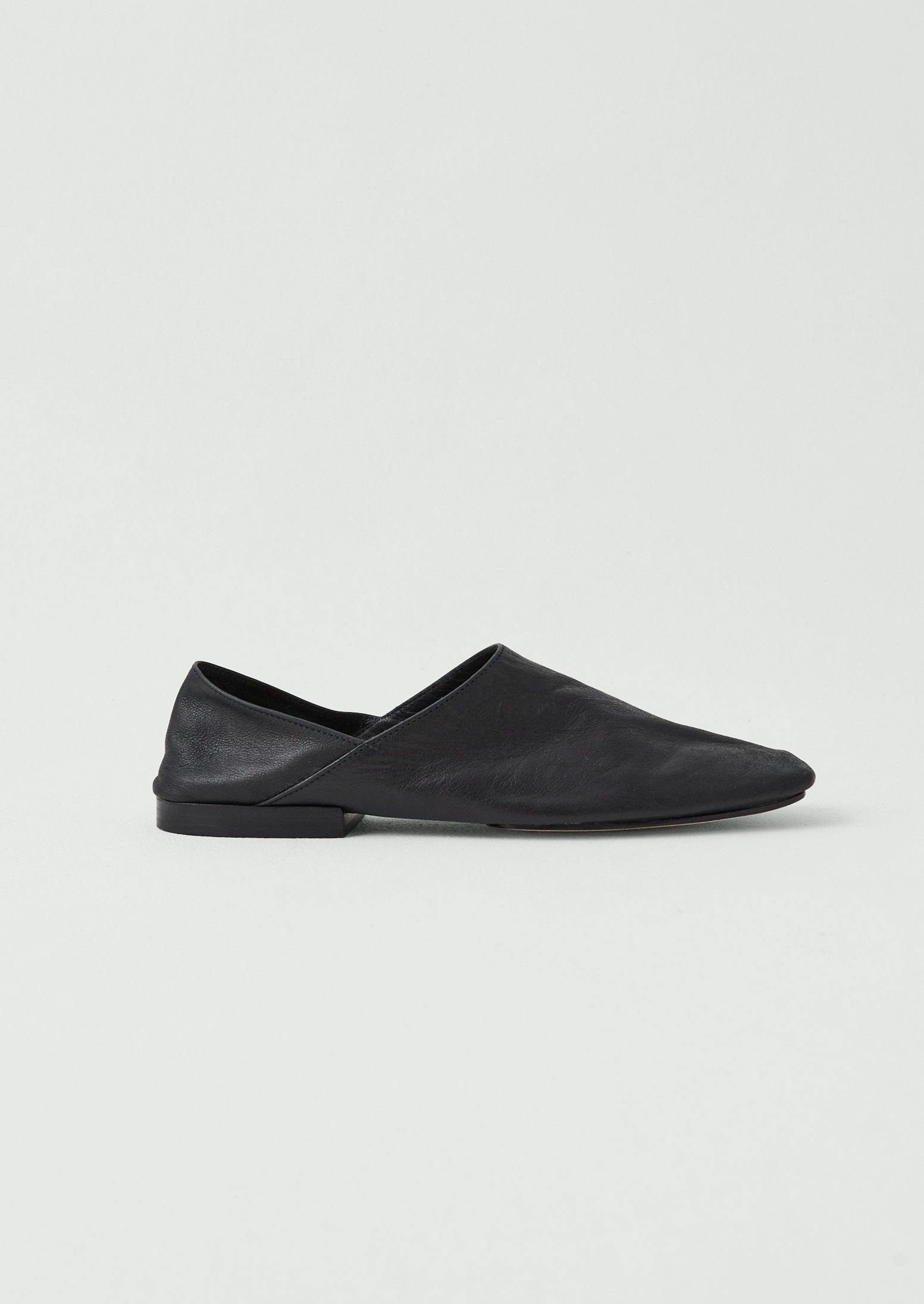 Sturlini Square Toe Leather Shoes | Black | TOAST