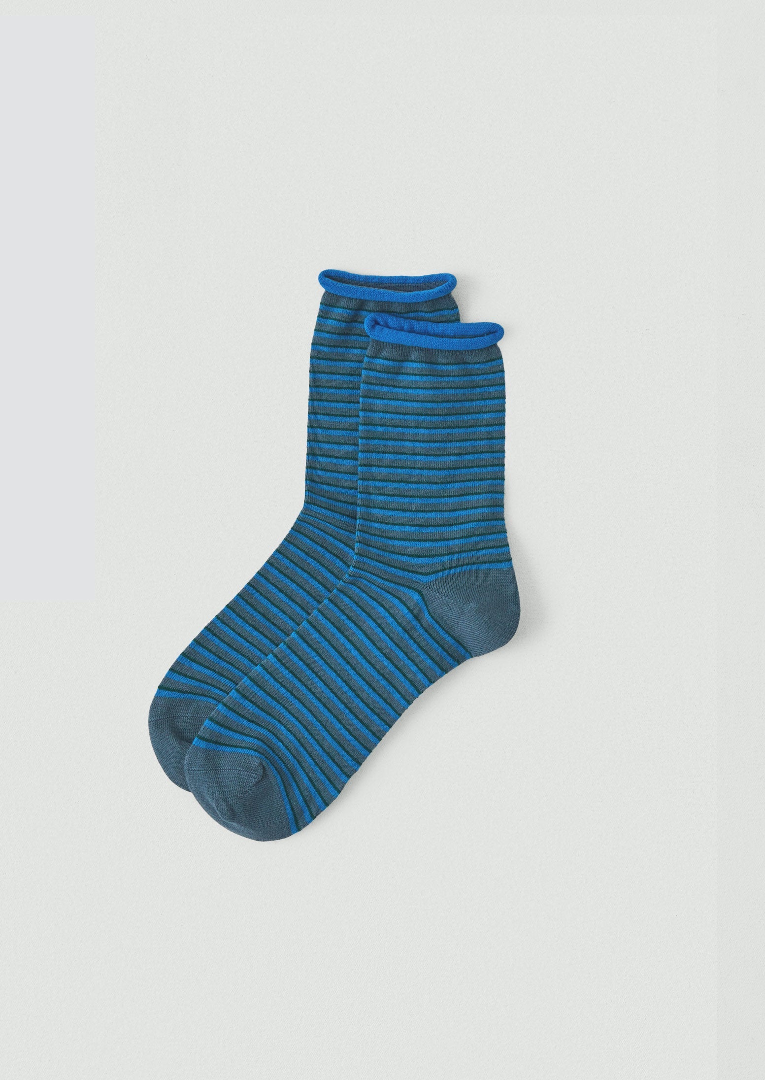 Stripe Cotton Cashmere Socks | Blue Multi
