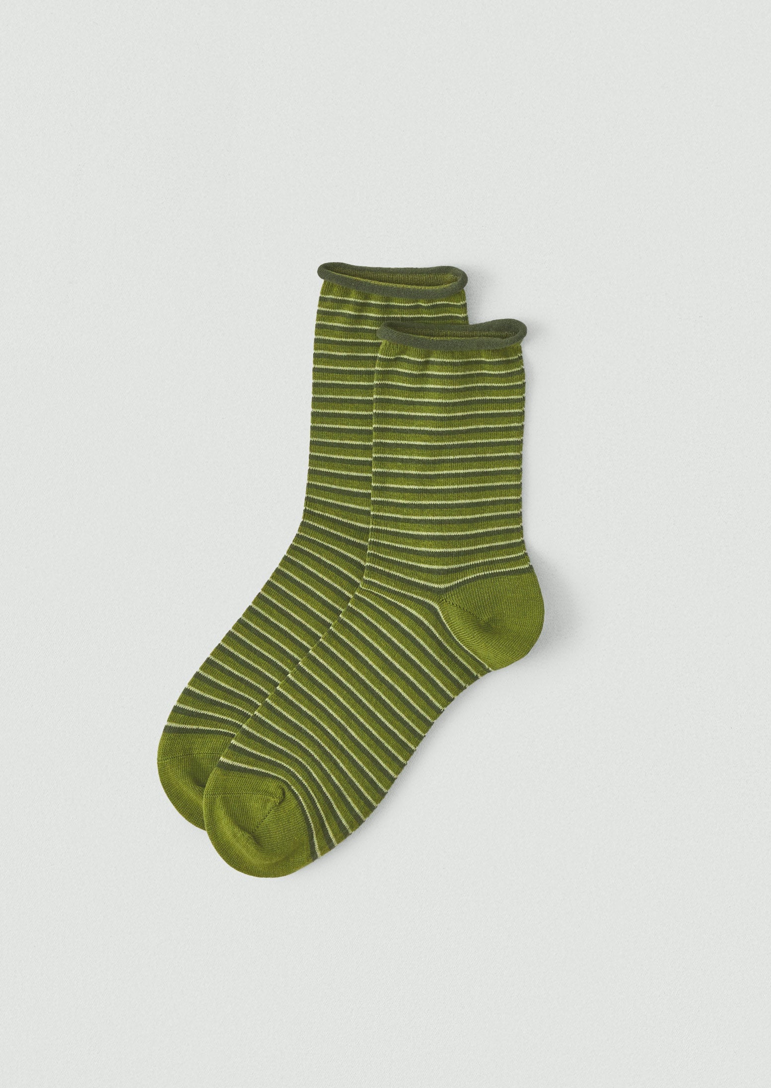 Stripe Cotton Cashmere Socks | Green Multi