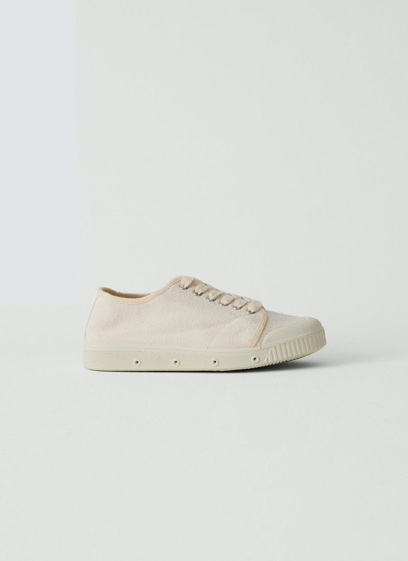 Spring Court Twill Plimsolls | Ecru