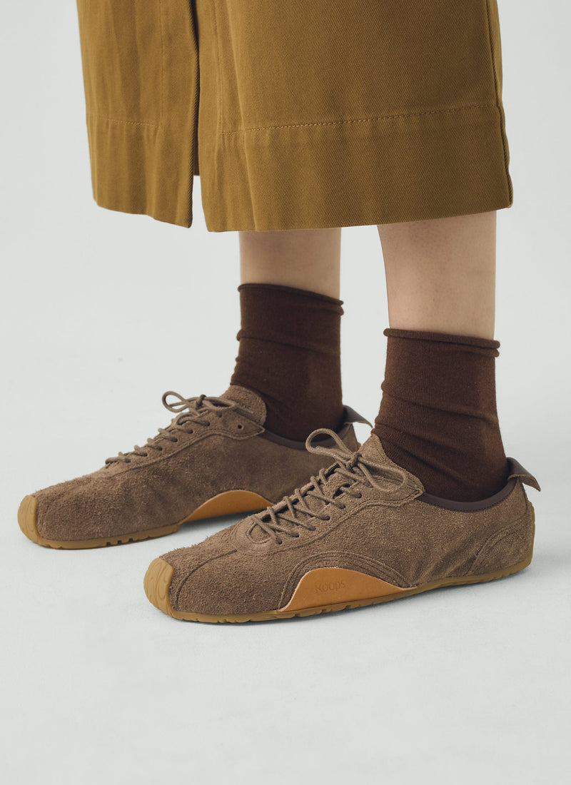 Koops Barefoot Suede Trainers | Wood