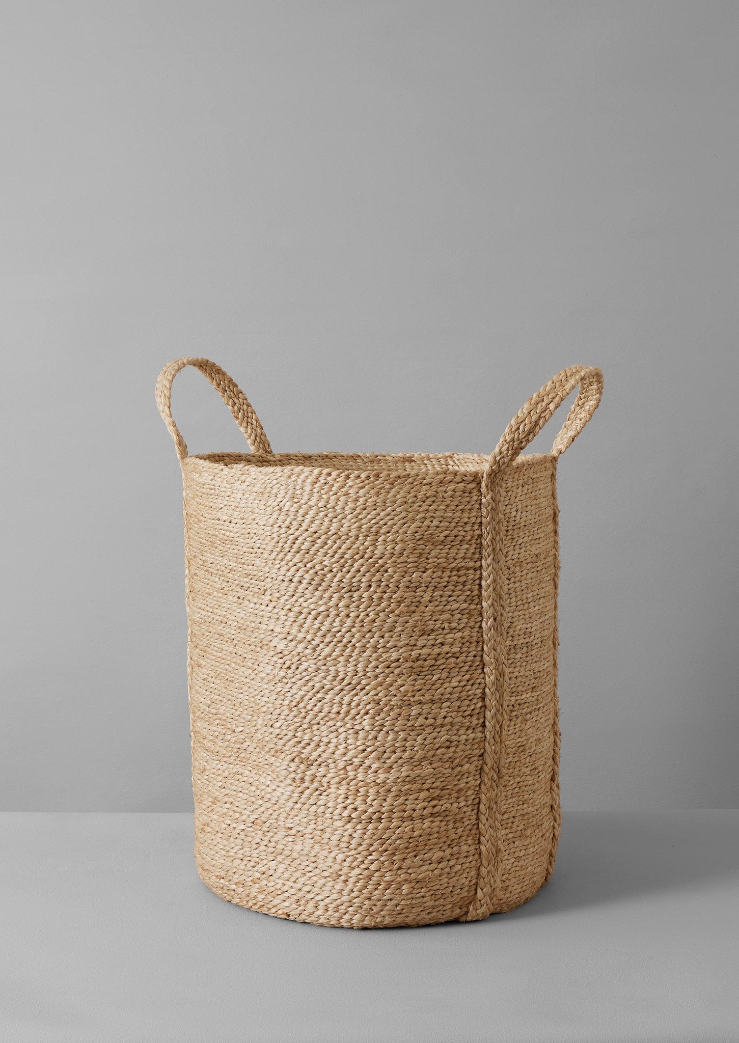 Jute Braided Tall Basket | Natural