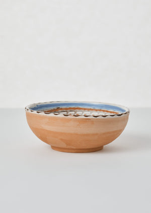 Casa de Folklore Horezu Bowl | Blue/Coral/White