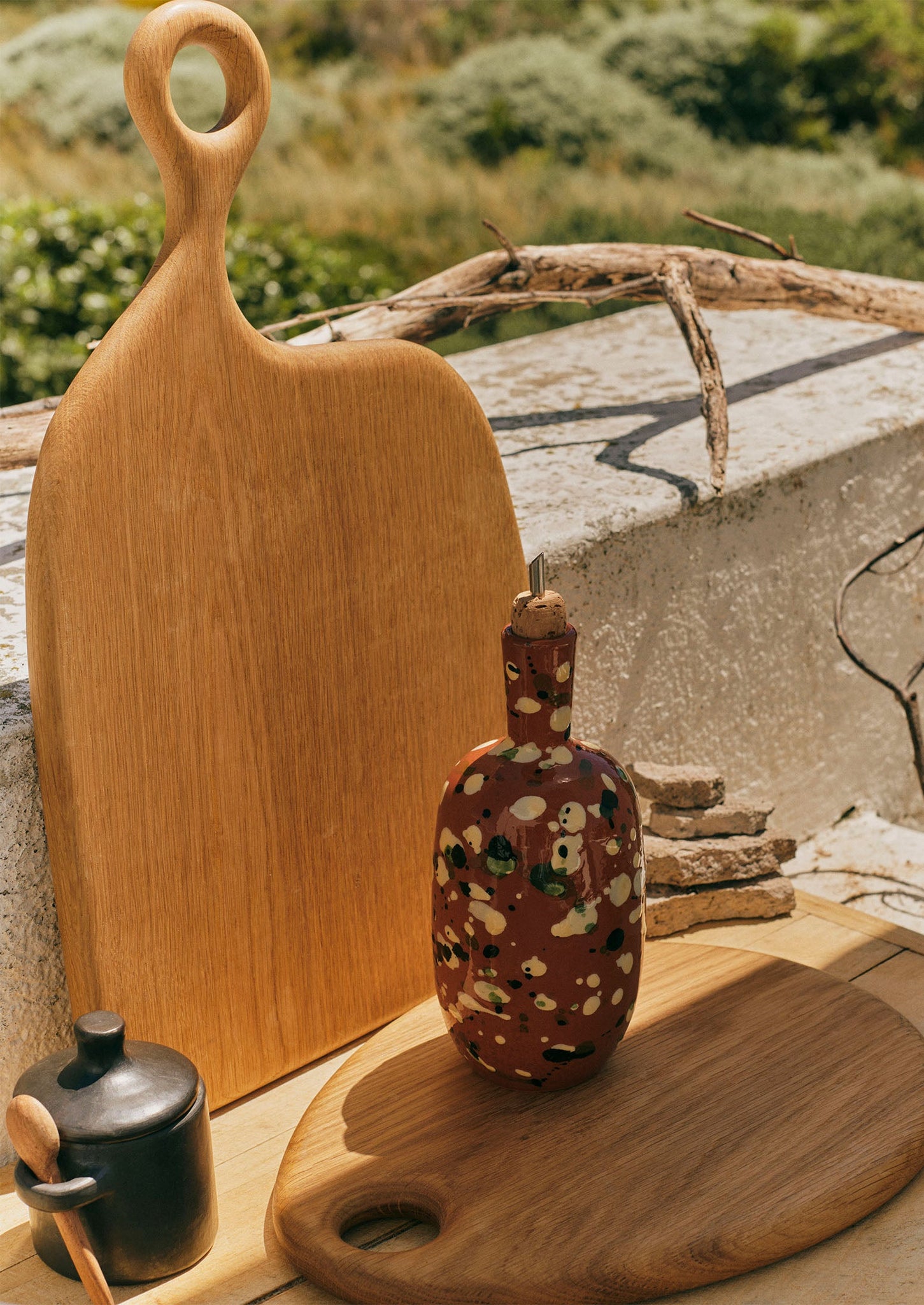 Cortona Splatter Oil Pourer | Terracotta/Multi