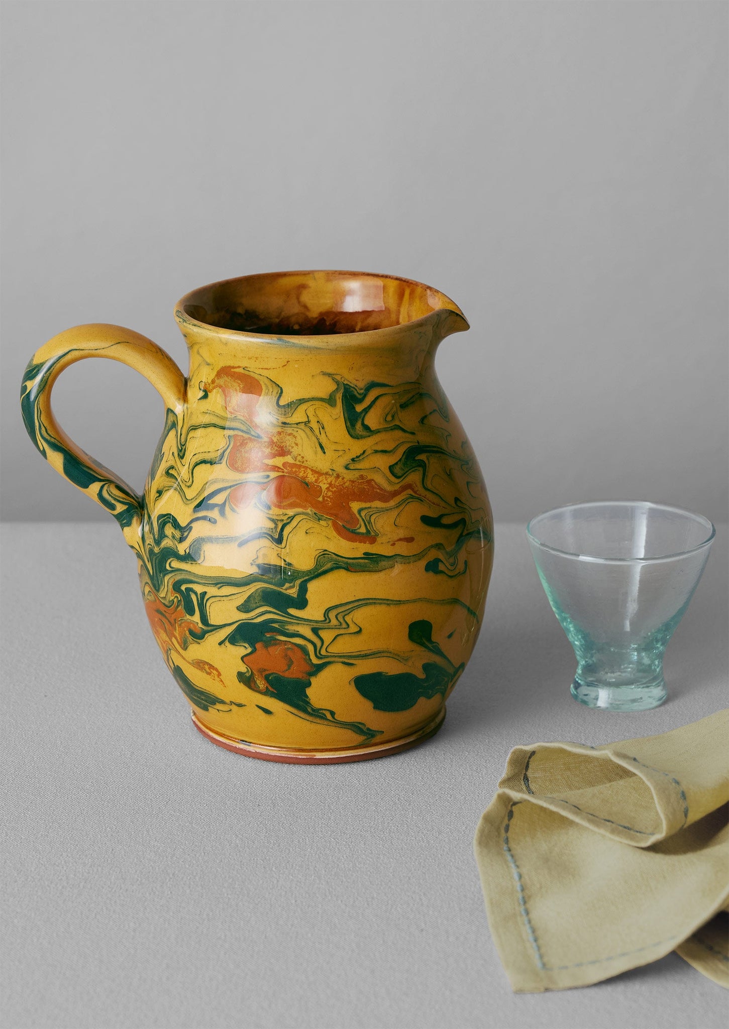 Poterie Barbotine Marbled Pitcher | Honey