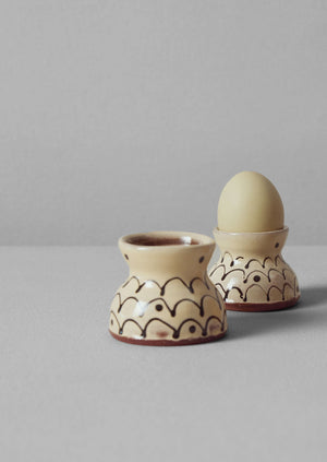 Frances Savage Egg Cup Set | Cream/Terracotta