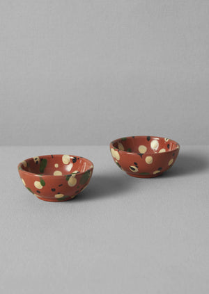 Cortona Splatter Pinch Pot Set | Terracotta/Multi