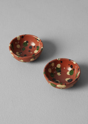 Cortona Splatter Pinch Pot Set | Terracotta/Multi