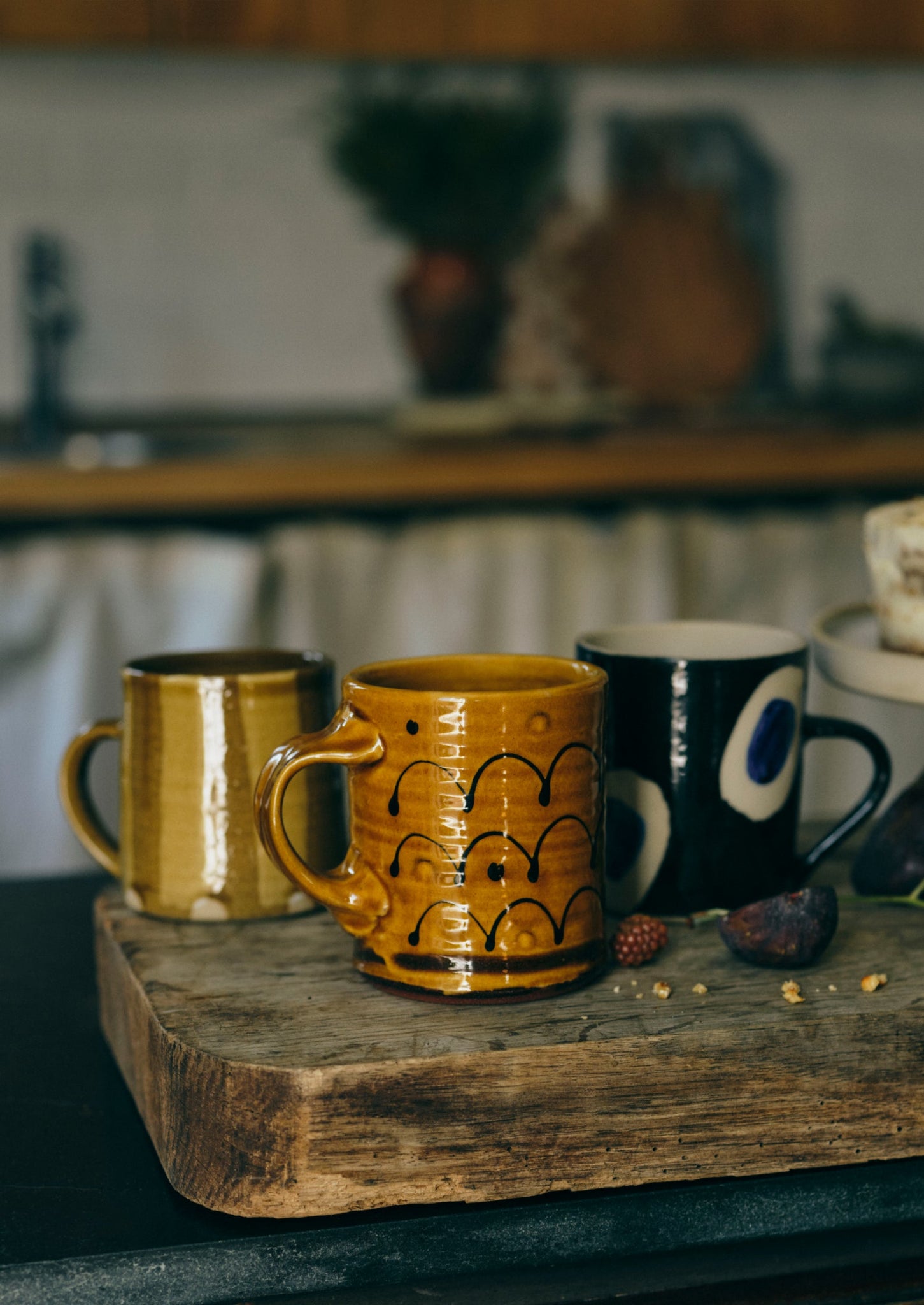 Lily Pearmain Striped Mug | Ochre