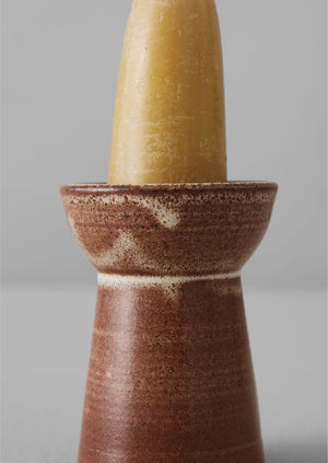 SZ Ceramics Pillar Candle Holder | Chestnut