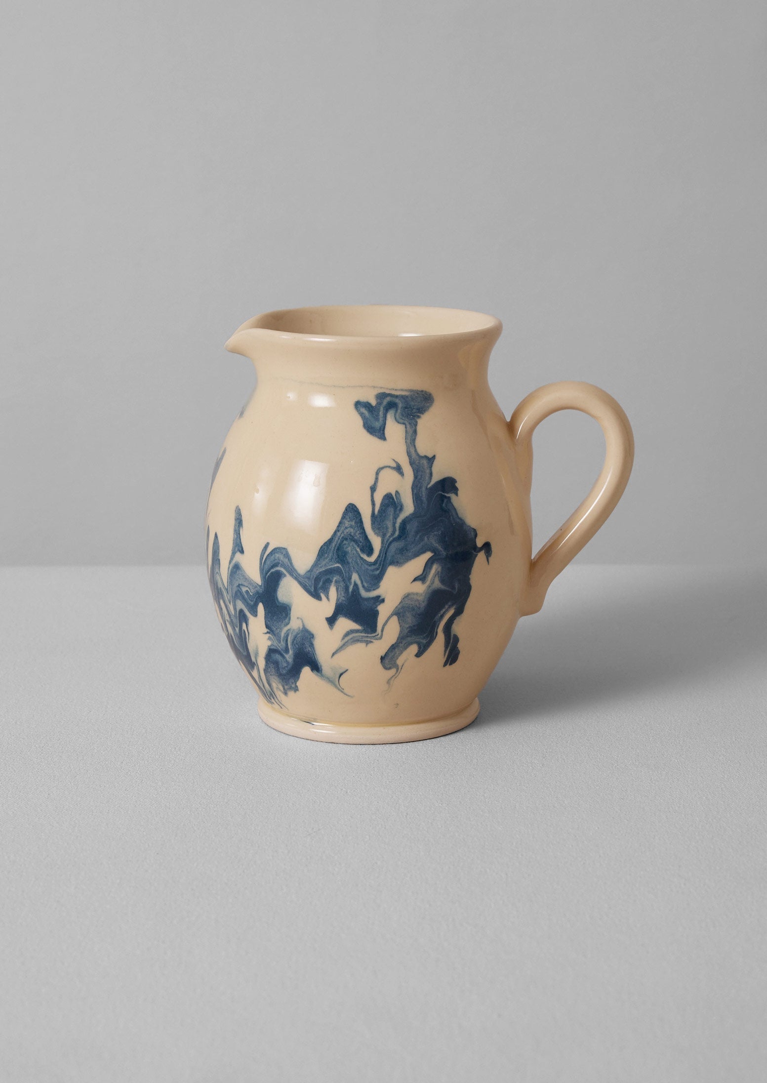 Poterie Barbotine Blue Marbled Pitcher