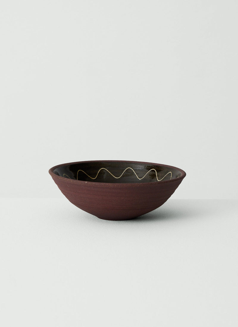 Lily Pearmain Flower Pattern Fruit Bowl | Peat/Terracotta