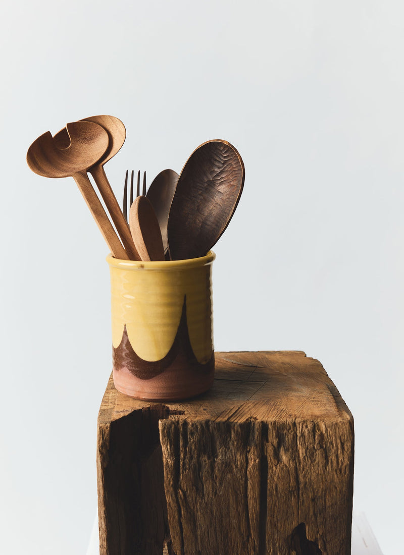 Rob Towler Utensil Holder | Cream/Terracotta