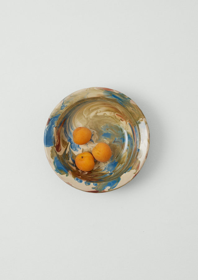 Poterie Barbotine Marbled Dish | Sand/Moss
