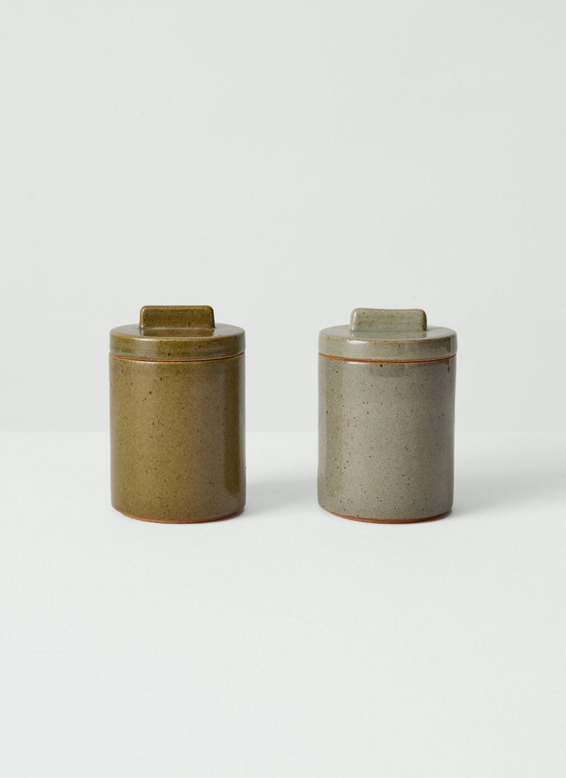 Cisco And The Sun Stoneware Storage Jar | Moss