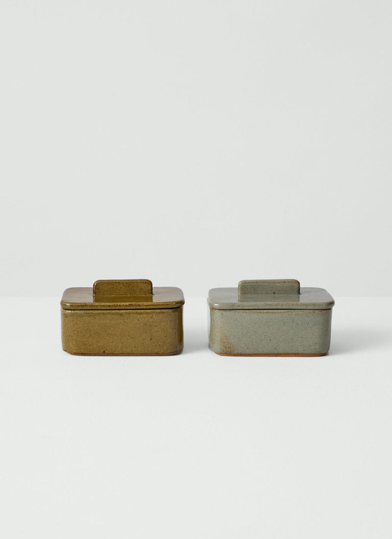 Cisco And The Sun Stoneware Butter Box | Moss