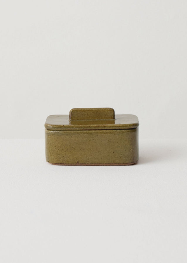Cisco And The Sun Stoneware Butter Box | Moss