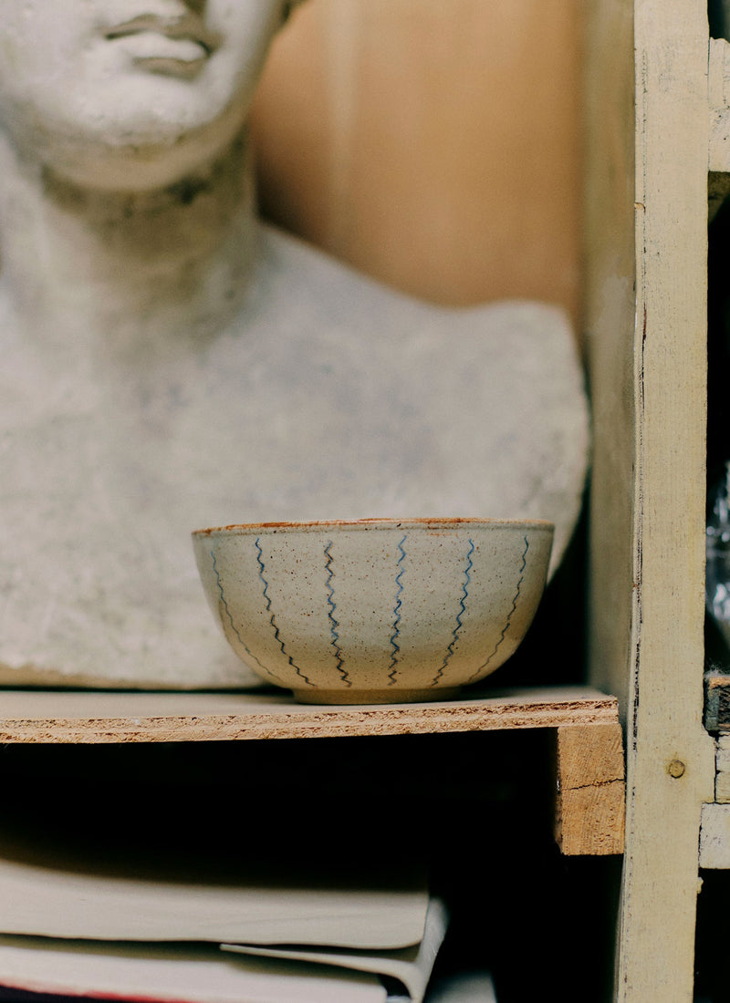 Gilliflower Pottery Zig Zag Bowl | Cream