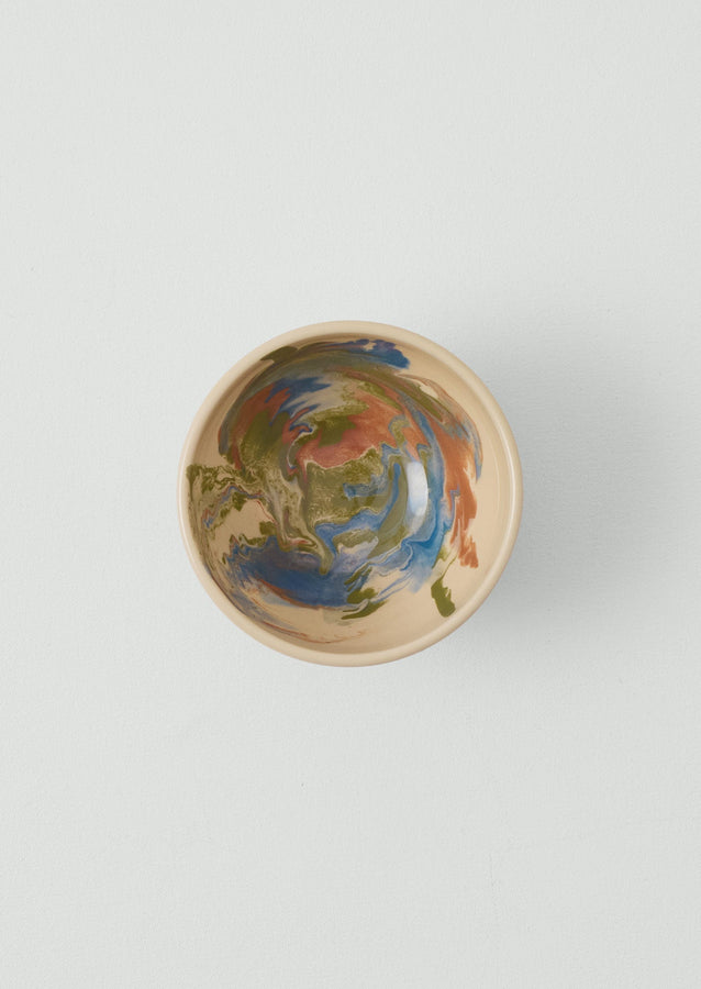 Poterie Barbotine Marbled Breakfast Bowl | Sand/Moss