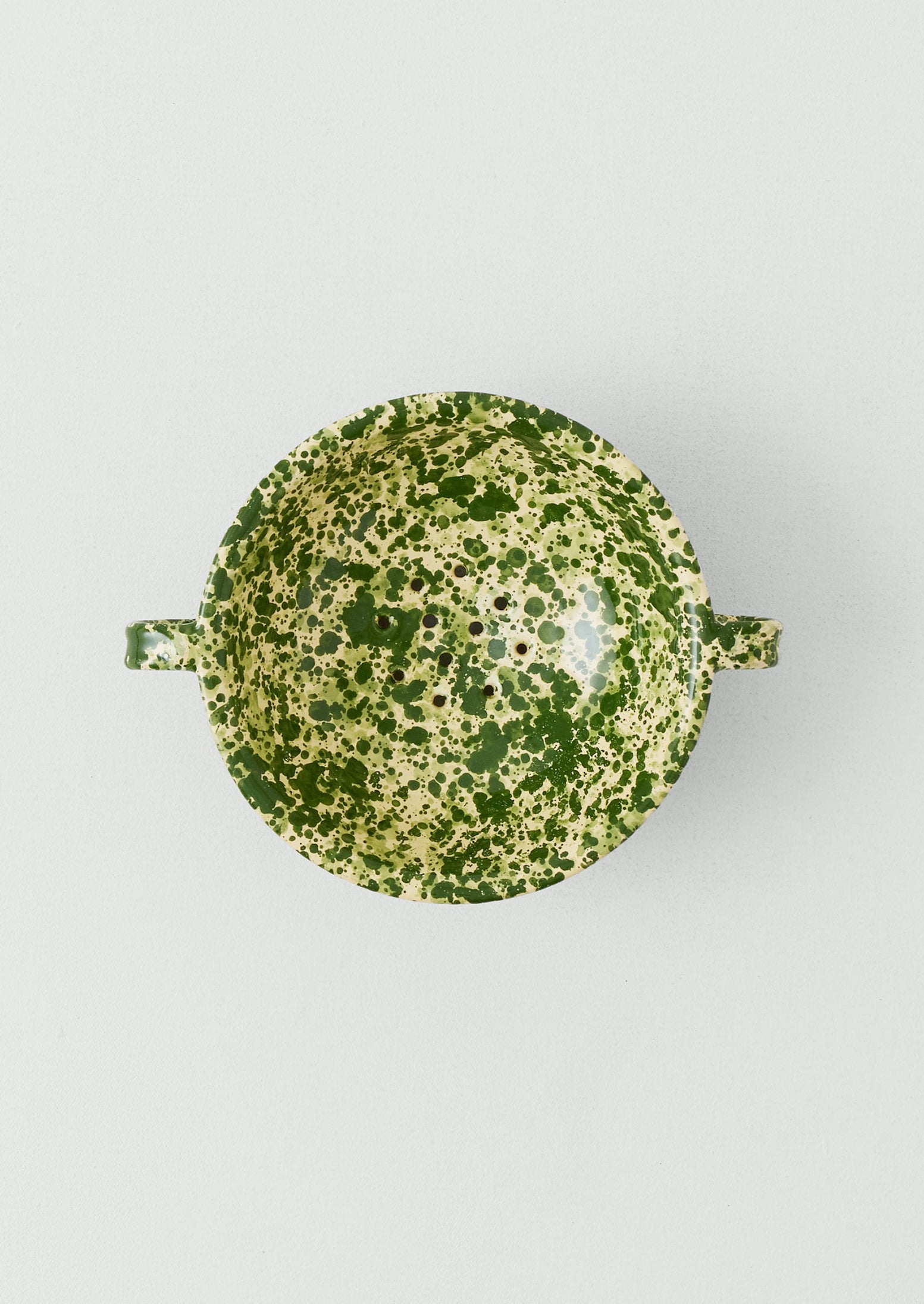 Cortona Splatter Colander | Cream/Leaf | TOAST