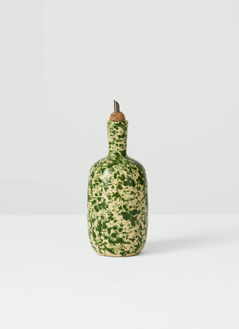 Cortona Splatter Oil Pourer | Cream/Leaf