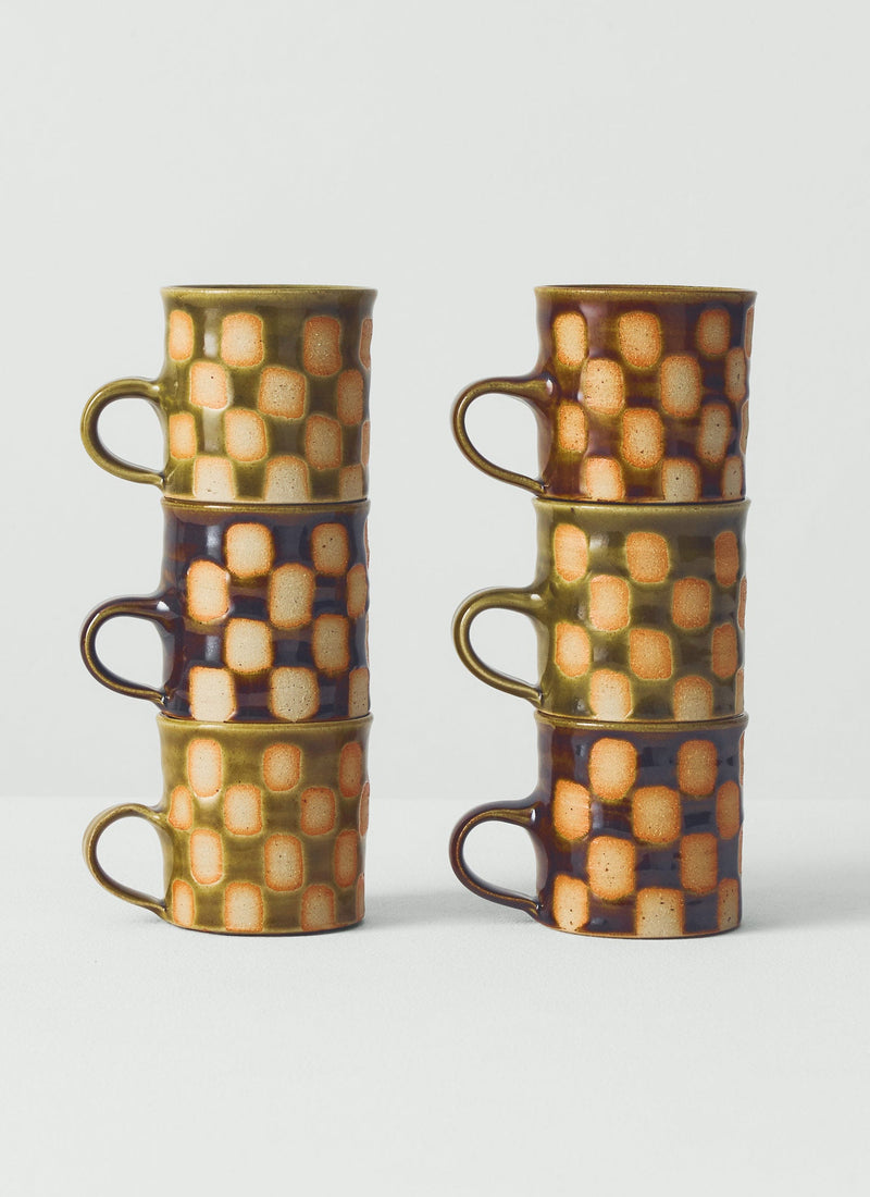 Edmund Davies Checkerboard Mug | Dark Honey