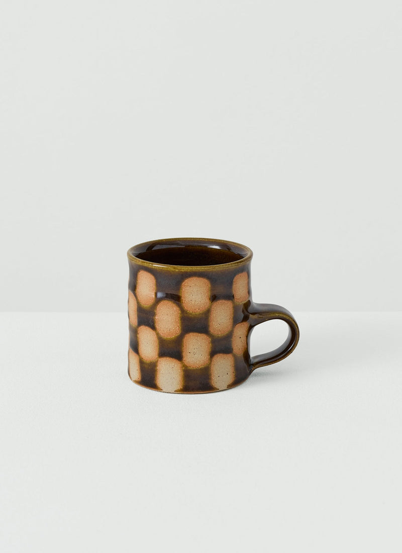 Edmund Davies Checkerboard Mug | Dark Honey