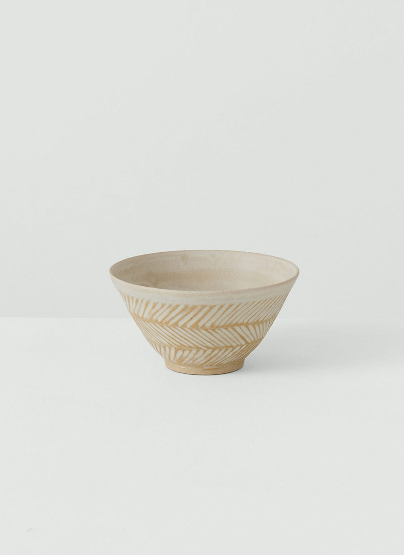 Elke Lucas Carved Bowl | Cream