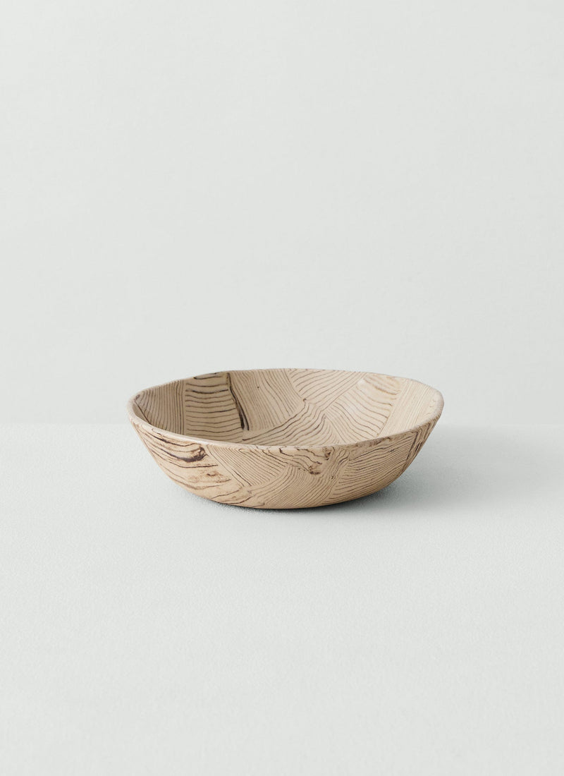 Fern Taylor Striped Nerikomi Bowl | Off White/Black