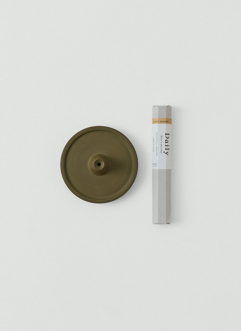 Andrea Roman Incense Holder | Moss Green